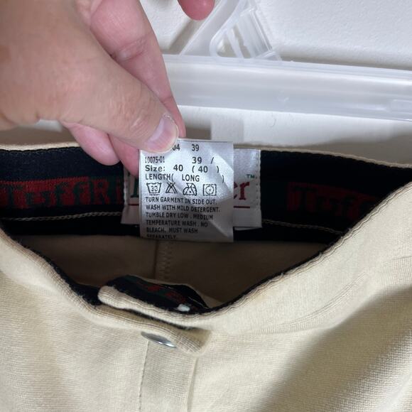 Tuff Rider Breeches Women Size 40 Long Beige Knee Patch Stretch Adj Leg Openings - Picture 10 of 16